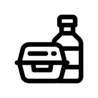 lunch box icon. line icon for your website, mobile, presentation, and logo design. vector