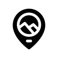 location icon. glpyh icon for your website, mobile, presentation, and logo design. vector