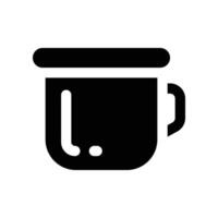 cup icon. glpyh icon for your website, mobile, presentation, and logo design. vector