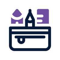 pencil box icon. dual tone icon for your website, mobile, presentation, and logo design. vector