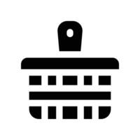 basket icon. glpyh icon for your website, mobile, presentation, and logo design. vector