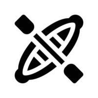 kayak icon. glpyh icon for your website, mobile, presentation, and logo design. vector