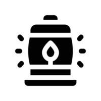 oil lamp icon. glpyh icon for your website, mobile, presentation, and logo design. vector
