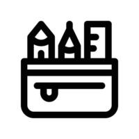 pencil box icon. line icon for your website, mobile, presentation, and logo design. vector
