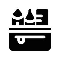 pencil box icon. glyph icon for your website, mobile, presentation, and logo design. vector