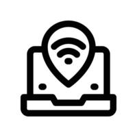 digital nomad icon. line icon for your website, mobile, presentation, and logo design. vector