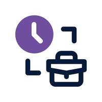 work hour icon. dual tone icon for your website, mobile, presentation, and logo design. vector