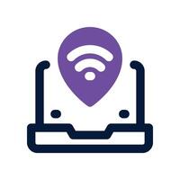 digital nomad icon. dual tone icon for your website, mobile, presentation, and logo design. vector