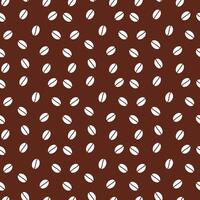 Coffee beans seamless pattern. Easily changeable colors. vector