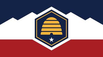 Utah US State Flag Illustration vector
