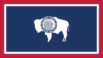 Wyoming US State Flag Illustration vector