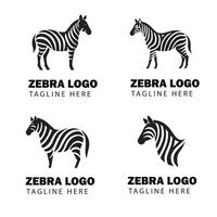 Minimal zebra logo design vector