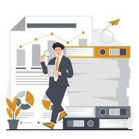 Template for business audit workflows, designed to simplify financial reporting, ensure compliance vector