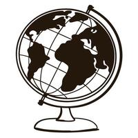 globe icon on a white background art. vector