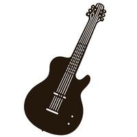 guitar icon on a white background. vector