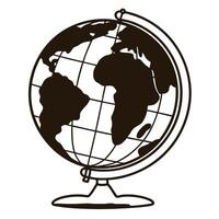 globe icon on a white background. vector