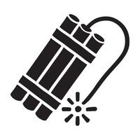 Silhouette of Dynamite Sticks with a Lit Fuse vector