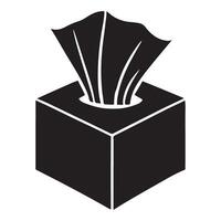 Simple Tissue Box Silhouette Icon for Websites vector