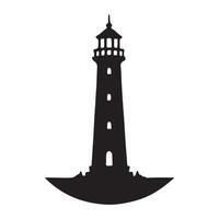 Lighthouse Silhouette Icon for Navigation vector