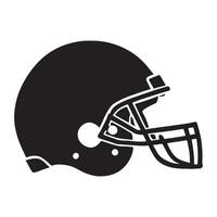 Silhouette of an American Football Helmet Side View vector