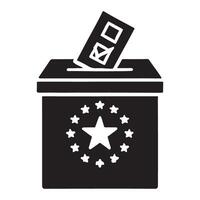 Ballot Box Silhouette Illustration for Voting Related Designs vector