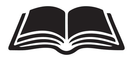 Silhouette of an Open Book with Multiple Pages Indicating Extensive Reading vector
