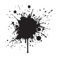 Silhouette of an Ink Splatter with Drips vector