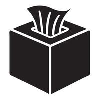 Simple Tissue Box Silhouette Icon for Applications vector
