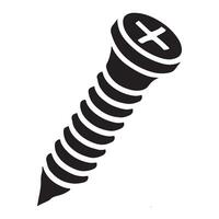 Silhouette of a Wood Screw vector