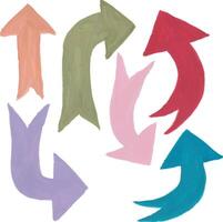 a set of colorful arrows on a white background vector