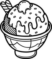 Ice cream coloring pages vector