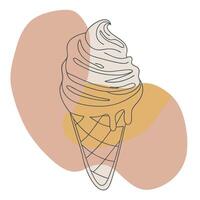 Ice cream cone illustration vector