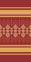 Luxury Motif Ethnic Traditional Embroidery Gold Ornament on Red Background Seamless Pattern Border striped ornament florals, pattern, design for wrapping, silk, scarf, background, textile, carpet, rug vector