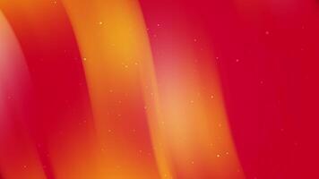 Red and orange gradient background features subtle light speckles. video