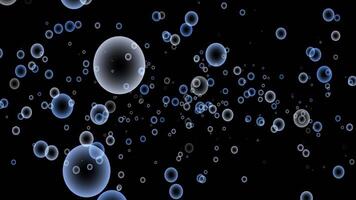 Flickering Bubbles sparkling Particles random motion abstract background video