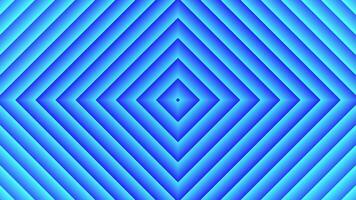 Blue background Lights with Glowing Squares. Seamless loop, endless concentric rectangle lines, moving in futuristic sci-fi tunnel with neon lights, video