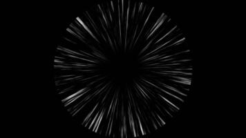 A moving circle of particles and dots on a black. abstract animated portal made of particles, motion graphics. video