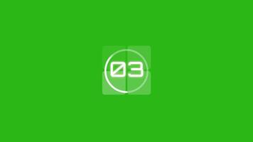 stunning 05 countdown animation, 05 to 00 Modern flat design with animation on green screen background. video