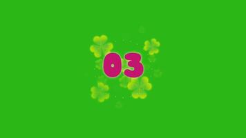 beautiful 05 countdown animation, 05 to 00 Modern flat design with animation on green screen background. video