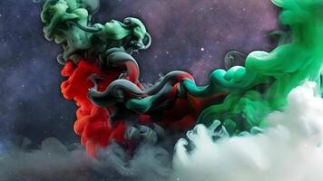 colorful smoke is floating in the air video
