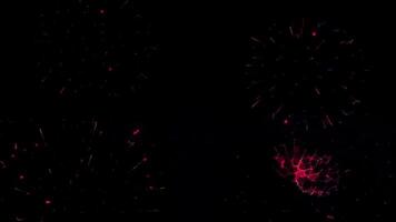Firework shockwave colorful exploding effect.Firework shockwave exploding in the night sky video