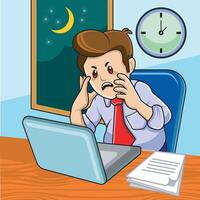 Overtime work is not finished yet vector