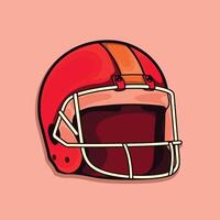 American Football Helmet Dark Pink color front view design vector