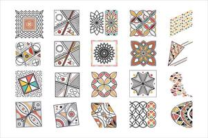 Hand-Drawn Abstract Geometric creative Pattern vector