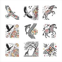 Hand-Drawn Abstract Geometric stylish Pattern vector