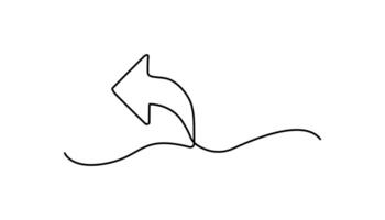 Arrow continuous one line drawing art vector