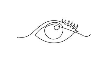 eye continuous one line drawing illustration vector