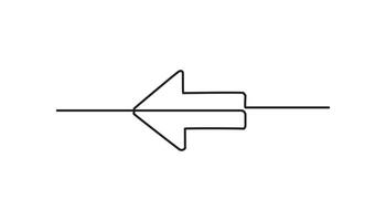 Arrow continuous one line drawing art single line arrow vector