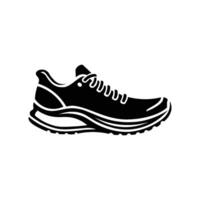 Simple Silhouette of a Running Sneaker vector