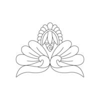 Ornamental mandala design element file vector